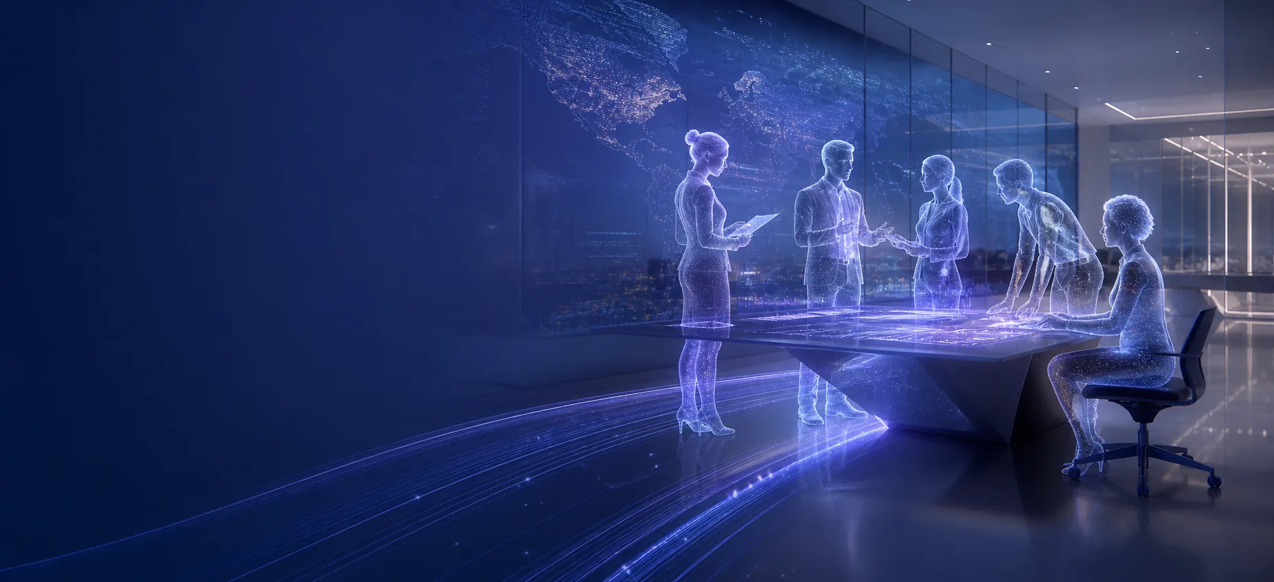 AI workforce collaborating across enterprise operations